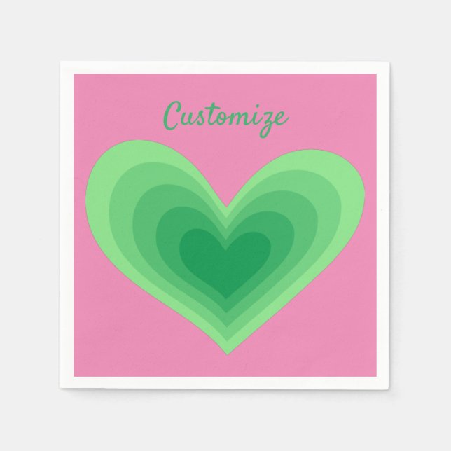 Servilleta De Papel Sage Green Heart Thunder_Cove  (Anverso)