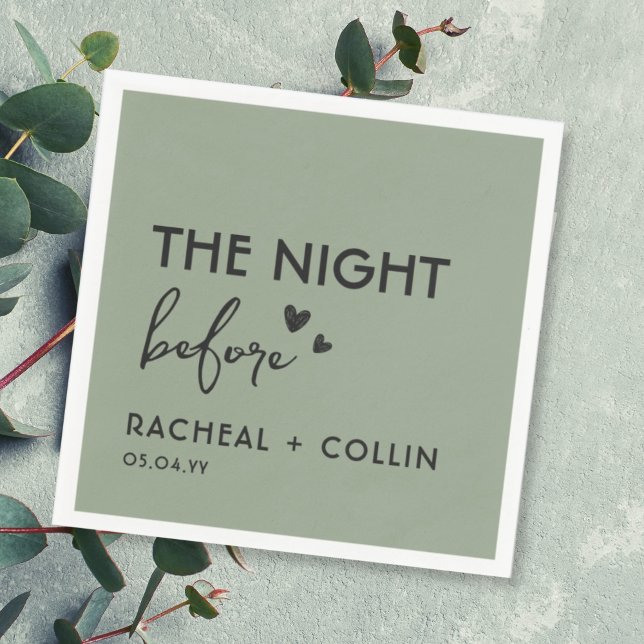 Servilleta De Papel Sage Green Moda Sencillo ensayo moderno Cena (Subido por el creador)