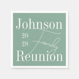 Servilleta De Papel Sage Green, personalizado Fiesta de Reunión Famili