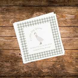 Servilleta De Papel Sage Green Preppy Silly Little Goose Baby Shower