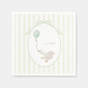 Servilleta De Papel Sage Green Silly Goose Fiestas Napkins