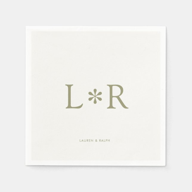 Servilleta De Papel Sage & Ivory | Moderno y elegante (Anverso)