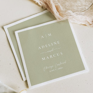 Servilleta De Papel Sage Olive Green Boda