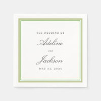 Sage y Green Border Classic Boda Tradicional