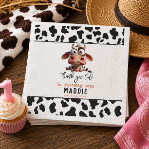 Servilleta De Papel Sagrada Vaca Caricaturas Soy una vaquera Cumpleaño