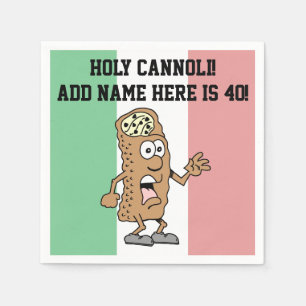 Servilleta De Papel Sagrado Cannoli Alguien Es 40 Funny Napkin Italian