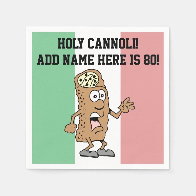 Servilleta De Papel Sagrado Cannoli Alguien Es 80 Funny Napkin Italian (Anverso)