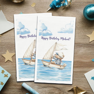 Servilleta De Papel Sailor Teddy Bear Cumpleaños