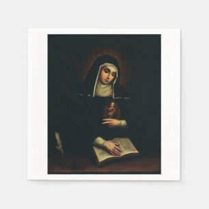 Servilleta De Papel Saint Gertrude la gran benedictina alemana