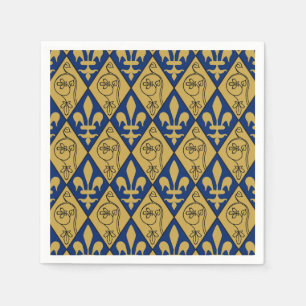 Servilleta De Papel Sainte-Chapelle Fleur de Lys Napkins
