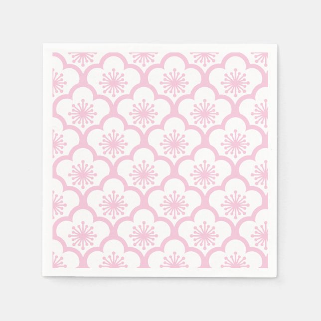 Servilleta De Papel Sakura Light Pink - White (Anverso)
