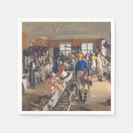 Servilleta De Papel Sala de vestir de los Jockeys en el hipódromo Asco