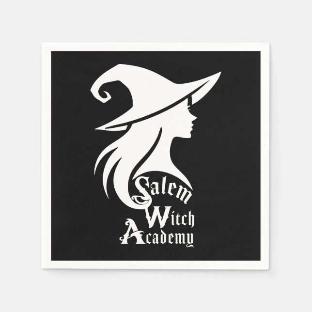 Servilleta De Papel Salem Witch Academy Wiccan Witness Party Halloween (Anverso)