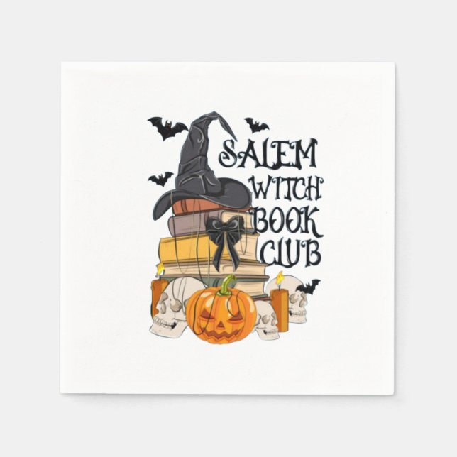Servilleta De Papel Salem Witch Book Club Halloween (Anverso)