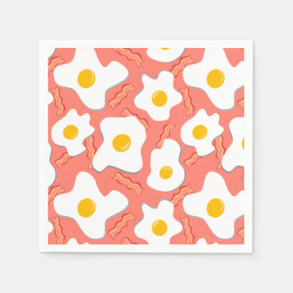 Servilleta De Papel Salmón, Huevos Y Cara De Bacon