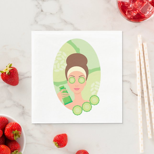 Servilleta De Papel Salón de Belleza Spa Facial de Pepino (Subido por el creador)