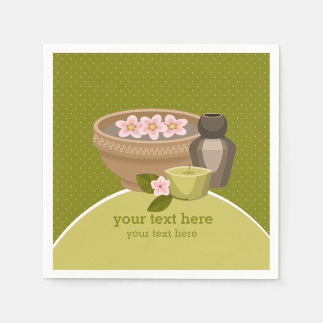 Servilleta De Papel Salón Spa de belleza (Anverso)