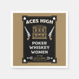 Servilleta De Papel Saloon de Cowboy American Frontier