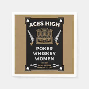 Servilleta De Papel Saloon de Cowboy American Frontier