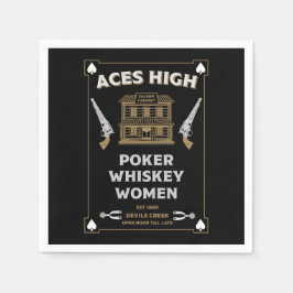 Servilleta De Papel Saloon de Cowboy American Frontier