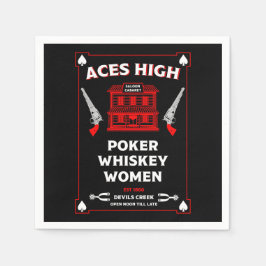 Servilleta De Papel Saloon de Cowboy American Frontier