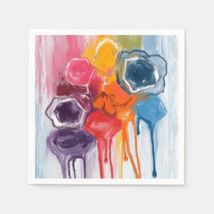 Servilleta De Papel Salpicadura de pintura   Artista de acuarela pinta