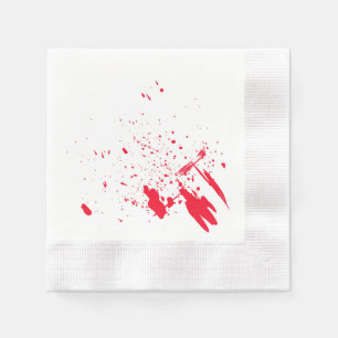 Servilleta De Papel Salpicadura roja de la sangre