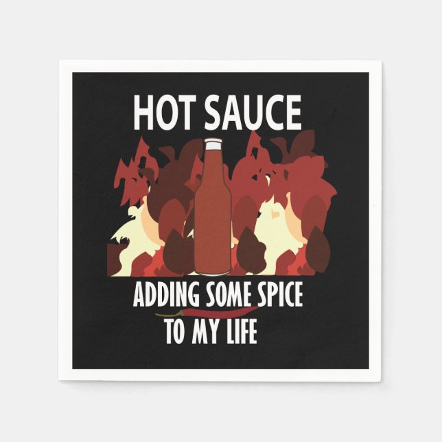 Servilleta De Papel Salsa de Ají Ketchup Fuego Rojo Pimienta de Chile  (Anverso)