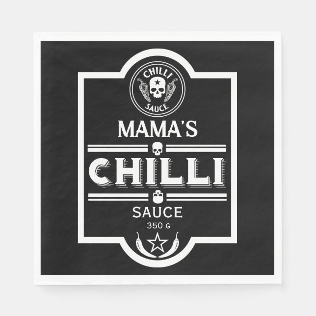 Servilleta De Papel Salsa de chile hecha en casa (Anverso)