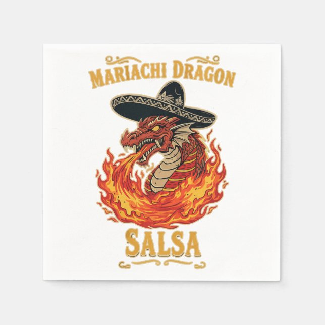 Servilleta De Papel Salsa Mariachi Dragón (Anverso)