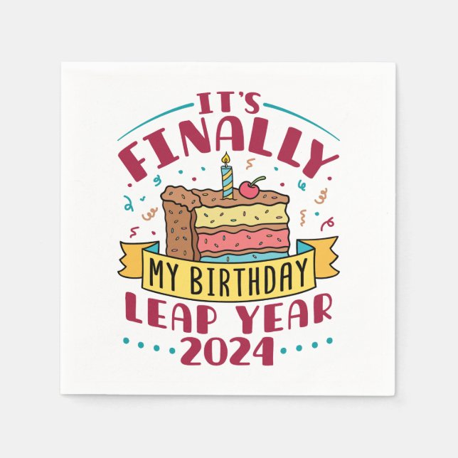 Servilleta De Papel Salto año 2024 es mi cumpleaños (Anverso)