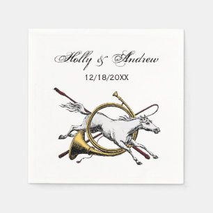 Servilleta De Papel Salto de caballo ecuestre preppy a través del colo