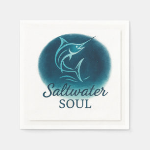 Servilleta De Papel Saltwater Soul Marlin Paper Napkin