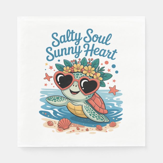 Servilleta De Papel Salty Soul Sunny Hearttle Summer (Anverso)
