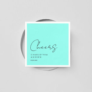 Servilleta De Papel Salud! Elegante, minimalista, escritura a mano