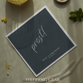 Servilleta De Papel ¡Salud! Espacio Gris Minimalista Cóctel para Cualq