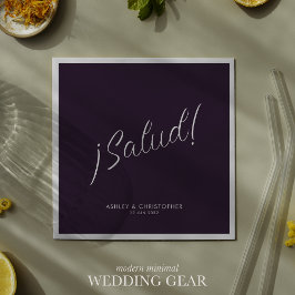 Servilleta De Papel ¡Salud! Morado Oscuro Mínimo Cualquier Ocasión Cóc