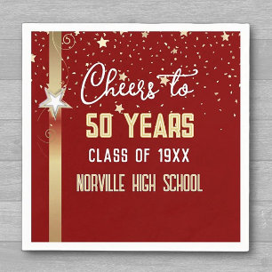 Servilleta De Papel ¡SALUD por 50 Años! Napkins de Reunión de Clase PE