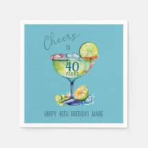 Salud por los 40 años de cumpleaños aniversario