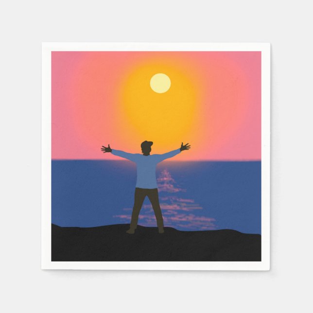 Servilleta De Papel Saludo al sol (Anverso)