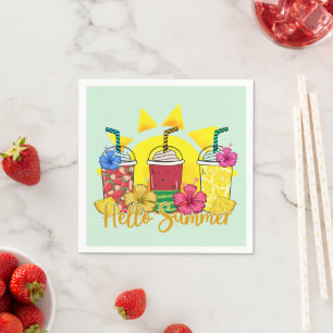 Servilleta De Papel Saludo Fruta tropical refrescante Smoothie