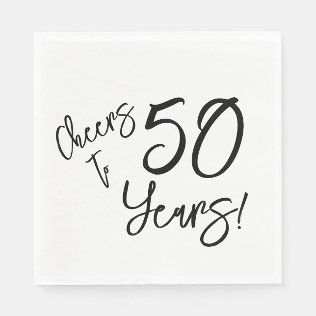 Servilleta De Papel Saludos a 50 años (Anverso)