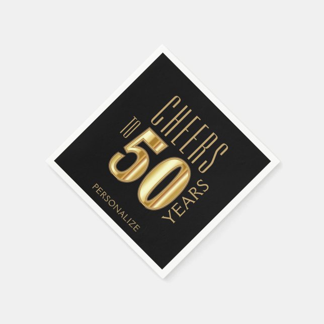 Servilleta De Papel Saludos a 50 años (Borde)