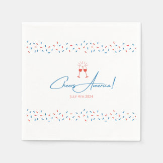 Servilleta De Papel ¡Saludos a Estados Unidos! - Julio Cuarto Cóctel