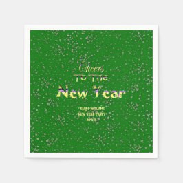 Servilleta De Papel Saludos a las artesanías de Año Nuevo | Verde Fies