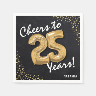Servilleta De Papel ¡Saludos a los 25 años! 25 cumpleaños