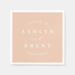 Servilleta De Papel Saludos A Los Bodas De Cocktail Ligeros