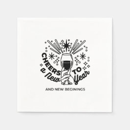 Servilleta De Papel Saludos a un diseño de celebración de Año Nuevo