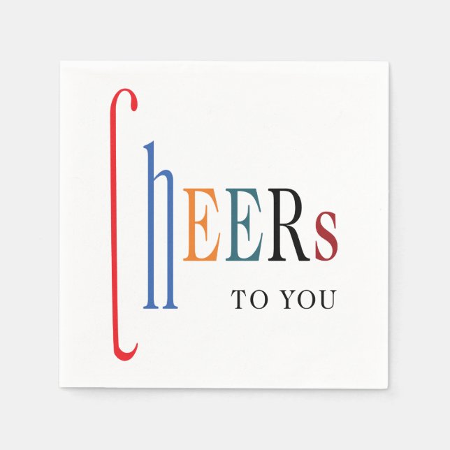 Servilleta De Papel Saludos A Usted Feliz Fiesta De Año Nuevo (Anverso)