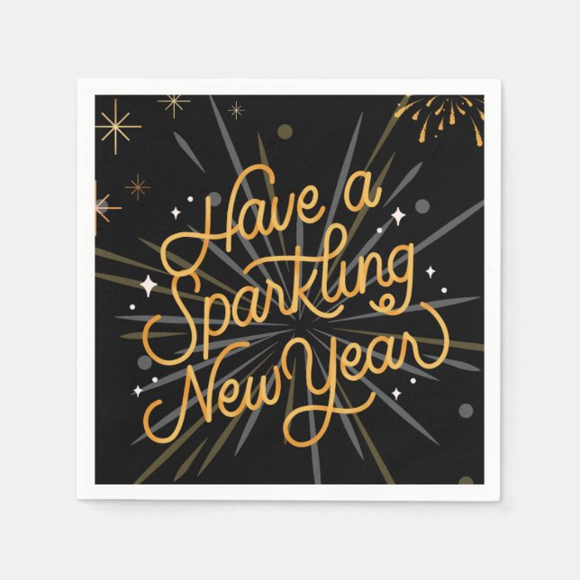 Servilleta De Papel Saludos al Año Nuevo: ¡Celebremos juntos! (Anverso)